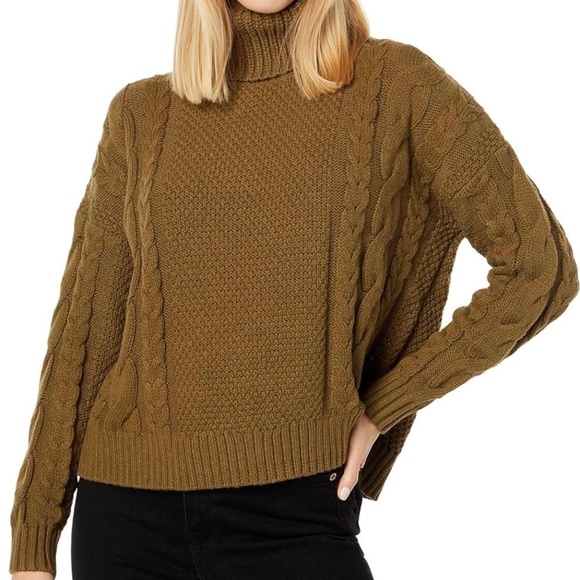 Madewell Sweaters - Madewell Capri cotton cable knit turtleneck sweater